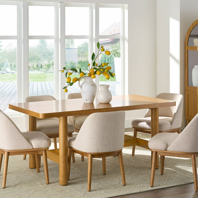 Better Homes Gardens Adlin Rectangle Dining Table Light Honey Finish