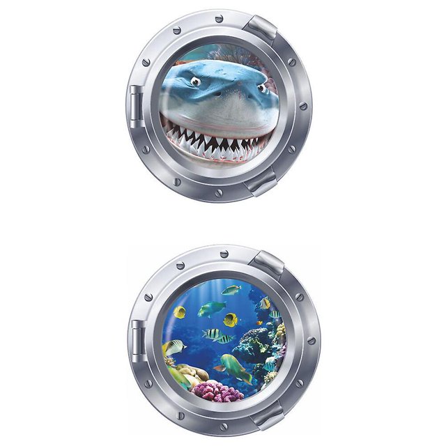 conjunto De Deux Pices 43 Cm 43 Cm Nueva historia de submarinos Pegatinas de guardería con vista al mar en submarinos
