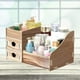 thumbnail image 3 of Caja de almacenamiento de escritorio de madera Organizador de suministros de oficina multifuncional Estuche cosmético adorable Methold  JJ14122-09B, 3 of 7
