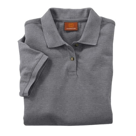Harriton Polo à Manches Courtes en Piqué de Coton Filé à l'Anneau pour Femmes 6 oz