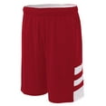 thumbnail image 2 of A4 Reversible Speedway 8" Short For Teen Male in Cardinal/White | NB5334, 2 of 2