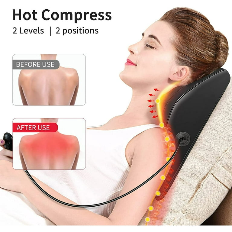 Boriwat Back Massager with Heat, Shiatsu Back and Neck Massager Pillow for  Pain Relief, Massagers for Neck and Back, Leg, Perfect Gift for Mom and  Dad, Stress Relax at Home Office and