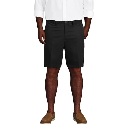 Lands End Men s Big and Tall No Iron 9 Comfort Waist Plain Front Chino Short