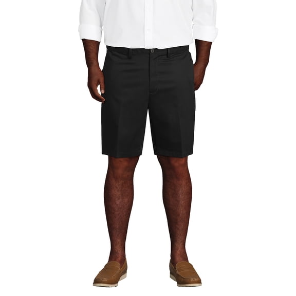 Lands' End Men's Big and Tall No Iron 9" Comfort Waist Plain Front Chino Short