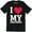 Black, variant on Gift For Boyfriend I Love My Girlfriend Valentines Gift T-Shirt