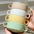 thumbnail image 5 of Qeeadeea Colorful Bouillon Cups, ColorfulFrench Onion Soup Bowls With Handles, French Onion Soup Crocks Oven Safe, Microwave Soup Bowl-yellow-Set of 4, 5 of 7