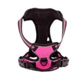 thumbnail image 5 of Arnés para perros, arnés reflectante antitirones para perros pequeños y medianos con asa acolchada, 1 hebilla en la correa derecha del cuello para facilitar su colocación y extracción, fucsia, 5 of 5