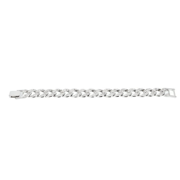 Cuban Link Chain,Fashionable Bracelet Diamonds Embedded Bracelet Fashionable Bracelet Smooth Operation