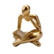 thumbnail image 1 of Lector abstracto Estatua Decoración para el hogar Figuras modernas para mostrador Estante Oficina Dorado Zulema Figura Lector abstracto, 1 of 8