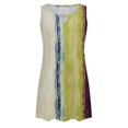 thumbnail image 4 of TSADFHJI Jupes en Laine pour Femmes Taille Élastique Robe Sans Manches Imprimée Col Rond Mode Décontractée TTG Jaune, 4 of 4