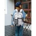 thumbnail image 3 of Ficcug School Backpack for 15.6" Laptop,Fashion Waterproof School Bag for Boys Girls Women Men Teens,Middle / High / College Bookbags,off-White, 3 of 9