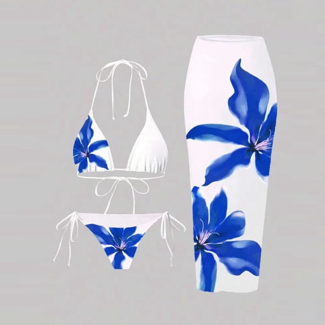 Trajes de baño para mujer, conjunto de traje de baño estampado de dos piezas a la moda para mujer, trajes de baño para mujer, trajes de baño para mujer, trajes de baño de moda de playa para mujer