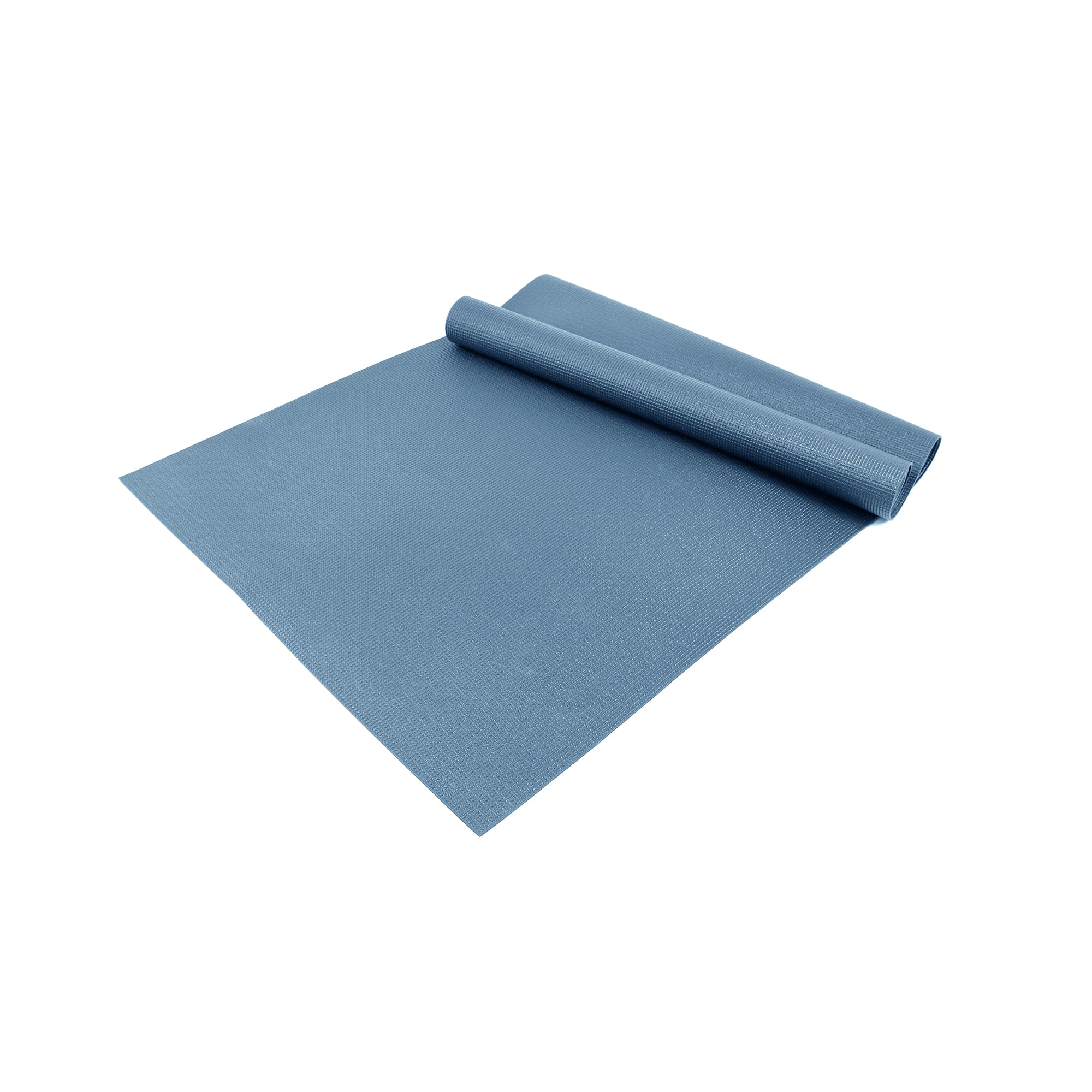 Athletic Works PVC Yoga Mat, 3mm, Real Teal, 68inx24in, Non Slip, Cushioning for Support and Stability
