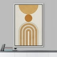 thumbnail image 2 of IDEA4WALL Framed Canvas Print Spiral Golden Circle with Black Illusion Line Art Geometric Shapes Wall Art Abstract Mid-Century Colorful Artwork for Living Room, Bedroom, Office - White 16"x24", 2 of 5