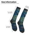 thumbnail image 4 of Fotbe Artistic Turtle Earth print Women's Men's Novelty Crew Socks Cotton Socks Knee High Socks for Walking,Running,Nurses,Pregnancy, 4 of 8