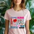 thumbnail image 5 of Nurse Graphic T-Shirt | Colorful Nurse Words and Medical Icons Tee, White, Size S, 5 of 6