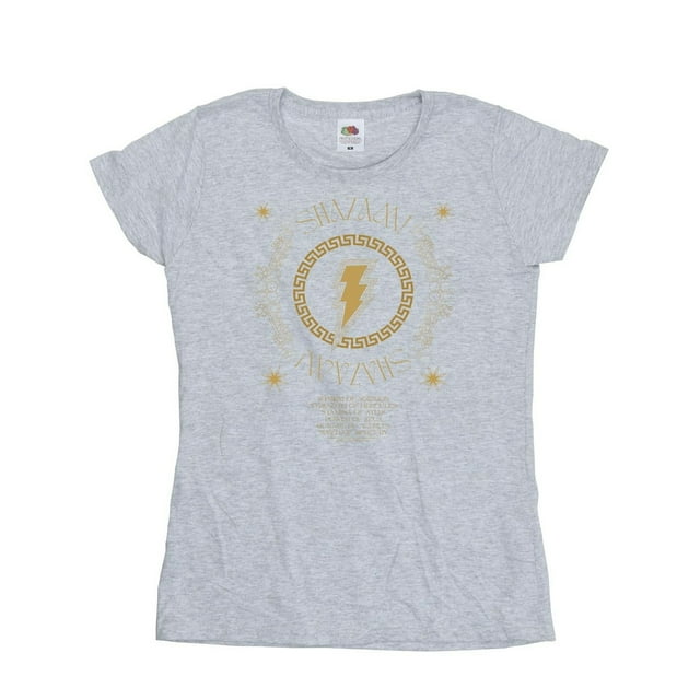 DC Comics T-Shirt en Coton pour Femmes Shazam Fury Of The Gods Spirale Dorée