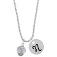 thumbnail image 1 of Delight Jewelry Silvertone Hope on White Spinners Silvertone Script Initial Disc - N - Charm Necklace, 20"+3", 1 of 4