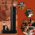 thumbnail image 6 of DERCLIVE Electric Wine Bottle Opener,Cordless  Automatic Wine Electric Wine Opener W/ Foil Cutter, Pourer and Aerator Vacuum Stoppers 4-in-1 Gift Set, 6 of 10