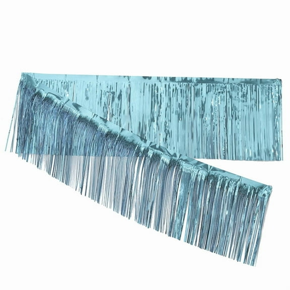 3 PCS Light Blue Parade Float Fringe & Tinsel Decor,Streamers Banners, Fringe Banners –Ideal for Party, Parade Float, Graduation Ceremony & Festival Celebrations, 11.8 in x 6.6 ft