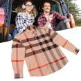 thumbnail image 3 of Camisa de manga larga a cuadros con botones, transpirable, ajuste regular, camisa de negocios con bolsillo frontal para hombre, color beige a cuadros XXXL-1 pieza Sailing, 3 of 10