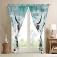 thumbnail image 5 of Erosebridal Highland Cow Print Curtains 30%-50% Blackout,Teal Western Farmhouse Curtains & Drapes for Bedroom,Longhorn Cattle Window Curtain Daisy Flower Curtains Cowboys Gifts, 5 of 6