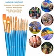 thumbnail image 3 of BOSOBO Paint Brushes Set, 2 Pack 20 Pcs Round-Pointed Tip Nylon Hair Artist Acrylic Paint Brushes for Acrylic Painting Oil Watercolor, Face Nail Art, Canvas, Miniature Detailing & Rock Painting, Blue, 3 of 10
