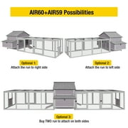 Morgete Wooden Chicken Coop Hen House with Nest Box and Slide-out Tray, Expend Run Area by AIR60