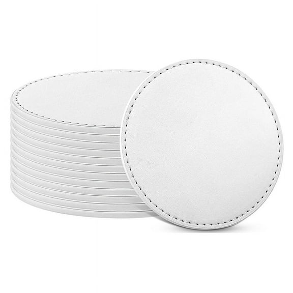 12 Pieces Round Sublimation Coasters 4 Inch Blank Non-Slip Heat Transfer for