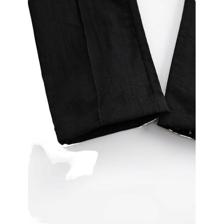 

Casual Solid Straight Leg Black Toddler Girls Pants (Girl s)