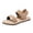 Beige, variant on Hvyesh Flat Sandals for Women Casual Summer, Flat Bottomed Mules Soft Bottomed Straight Line Sandals And Slippers Size 7