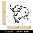thumbnail image 2 of Domestic Yak Long Haired Cattle Self-Inking Rubber Stamp Ink Stamper - Black Ink - Medium 1 Inch, 2 of 7