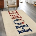 thumbnail image 2 of 3'x5' Area Rugs, Khaki Vintage Indoor Outdoor Area Rug for Living Room Bedroom, American Flag Retro Art Rustic Washable Bathroom Rugs Kitchen Floor Carpet Mats Home Decor Aesthetic, 2 of 8