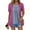 Hot Pink, variant on Women's Printed Fake Two Piece Short Sleeve Round-Neck Blouses Top