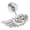 White, variant on Versatile Wing Studs Earrings for Cartilage Piercing Easy Mixed Matching Styles Alloy Portable Designs