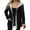 Black, variant on Bibifish Womens Jackets Stylish Hooded Zip Up Drawstring Jackets With Color Design Lightweight Long Sleeve Streetwear Ladies Outerwear Tops