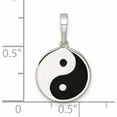 thumbnail image 3 of Sterling Silver Enameled Yin Yang Pendant (21.23 X 12.85) Made In India -Jewelry By Sweet Pea, 3 of 7