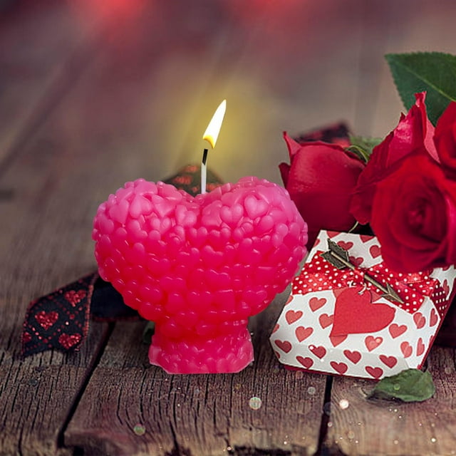 Regalo de decoración de velas aromáticas en forma de rosa para mujeres
