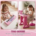 thumbnail image 5 of Keyboard Piano for Kids, 37 Keys Musical Instruments with Microphone & Stood & Chair, Musical Toys for 1 2 Years, Birthday Christmas Gifts for 1 2 3 Year Old Girls, 5 of 10