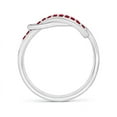 thumbnail image 2 of ANGARA Natural Encrusted Ruby Infinity Love Knot Ring in 14K White Gold for Women (Size-1.3mm) | July Birthstone, Birthday, Anniversary, Jewelry Gift for Women | Natural Ruby Ring, 2 of 8