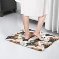 thumbnail image 4 of Cute Doberman and Dog Footprint Flannel Non Slip Door Rugs,Washable Door Mats Indoor,Decorative Door Mats,Dirt-Resistant and Absorbent Doormat for Entrance,Bedroom,Kitchen,Bathroom,31.5x17in(80x43cm), 4 of 4