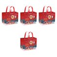 thumbnail image 3 of 4 bolsas de regalo de Navidad, bolsas de mano, multiusos, bolsas de envoltura, reutilizables, ligeras, bolsas portátiles de almacenamiento no tejidas Rojo, 3 of 8