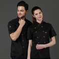 thumbnail image 4 of Camisa de chef de algodón con botones ajustables para hombre, 4 of 4