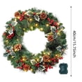 thumbnail image 3 of Hearth & Gear Couronne Décorative avec Baies Rouges et Guirlandes Lumineuses pour Couronnes Couronnes Murales Couronne de Lapin Couronne d'Automne Support de Couronne d'Automne Extérieur Porte d'Entrée Couronne d'Automne Couronnes Intérieures Couronne d'Hiver Intérieure, 3 of 7