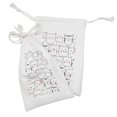 thumbnail image 2 of Cats Fabric Pouch Set of 2, Funny Kittens Smiling Cheerful Pets in Simple Doodle, Small Drawstring Bag for Toiletries Masks and Favors, 9" x 6", Rose Charcoal Grey White, by Ambesonne, 2 of 2