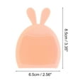 thumbnail image 4 of Unique Bargains 1 Pc Silicone Facial Cleansing Brush Rabbit Shape 3.35"x2.56"x0.63" Skin Color, 4 of 6