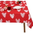 thumbnail image 2 of Valentines Day Table Cloth Sketch Heart Tablecloth Waterproof Machine Washable Tablecloth for Valentine''s Day Wedding Decoration, 60 x 84 Inch, 2 of 6