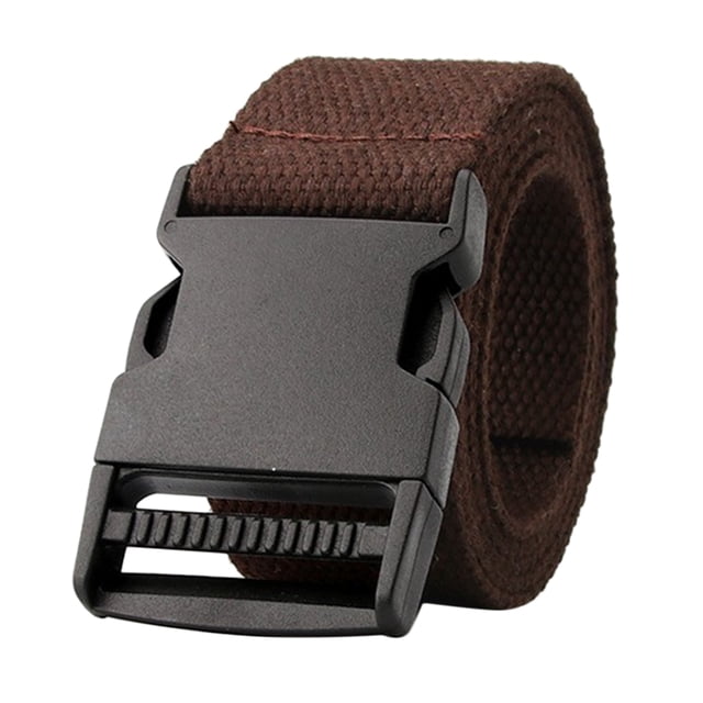 Cinturón de lona Sunnimix unisex hebilla café