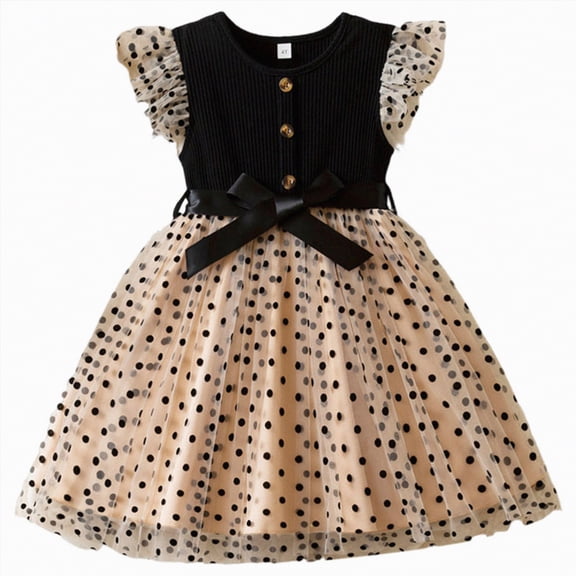 JUMEYU Dress for Kids Toddler Baby Girls Dresses Pageant Wedding Flower Girls Dress Formal Gowns Embroidered Lace Dress 3T 4T (Black,3-4 Years)