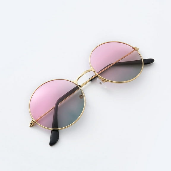 Men's Round Sunglasses with Metal Frame Trendy Fashion Eyewear Sun Protection for Driving Outdoor Sports Travel Fishing